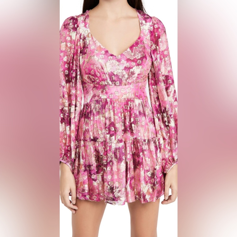 LoveshackFancy Willis Dress Metallic